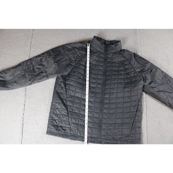 The North Face Puffer Mens XXL Gray Quilted Thermoball Smooth Sleeves Zip Up - Picture 4 of 10